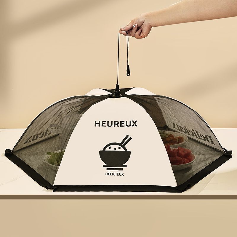 【台灣熱銷】蓋菜罩家用菜罩 可折疊可拆 洗飯菜罩長方形 高檔防蠅透明 剩菜餐桌罩