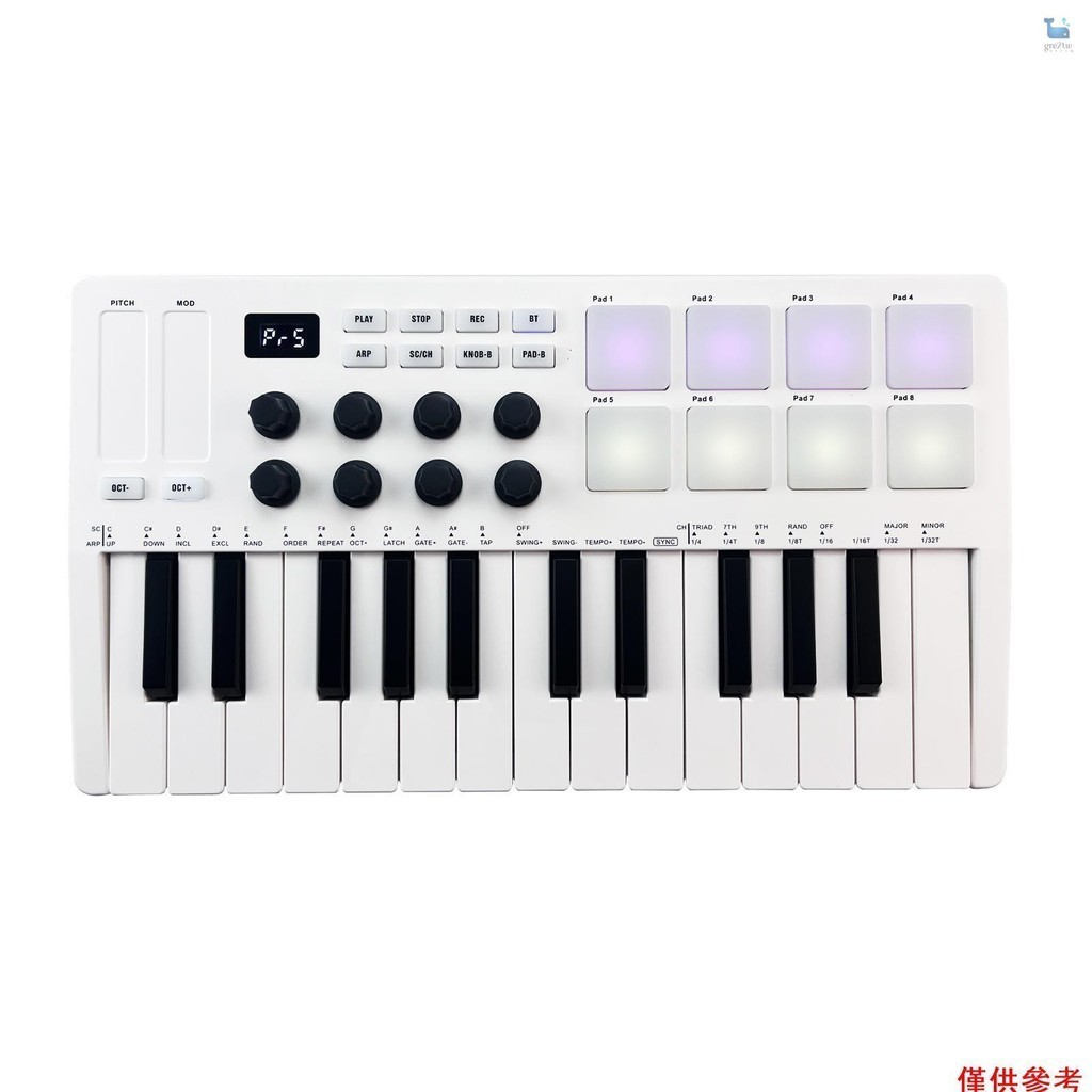 M-vave 25 鍵 MIDI 控制鍵盤迷你便攜式 USB 鍵盤 MIDI 控制器,帶 25 個速度敏感鍵 8 個 R