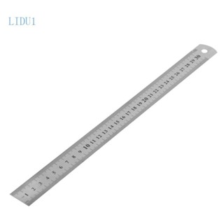 Lidu1 30CM 12 鋼不銹鋼口袋袋公制金屬尺測量雙面
