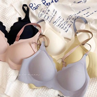 ✨免運✨ 無痕光麵馬卡龍撞色學生少女內衣無鋼圈聚攏收副乳上託文胸罩薄款