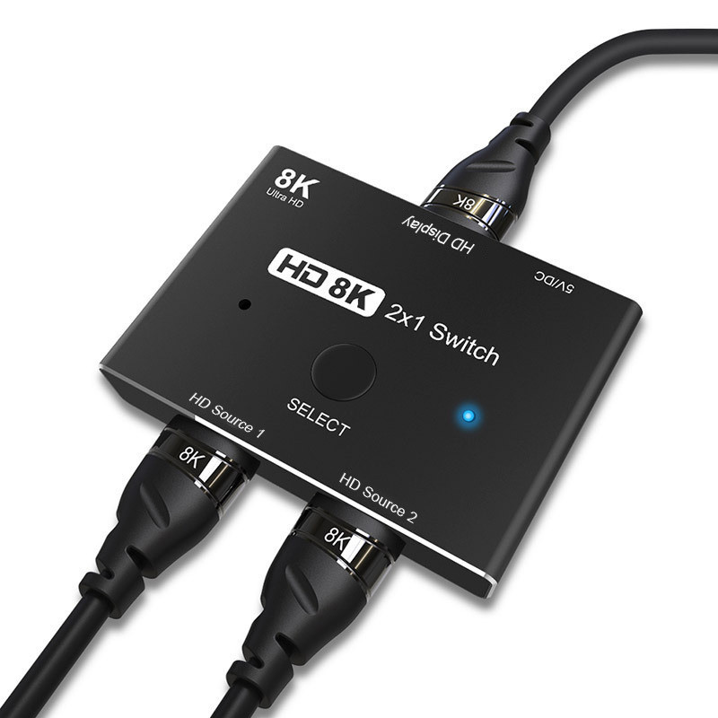 8K二進一出切換器HDMI2.1轉換器HDMI分屏器支持電源管理分配器