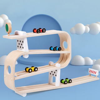 新品PlanToys軌道賽車大冒險兒童環保木製玩具節日禮物益智男女孩
