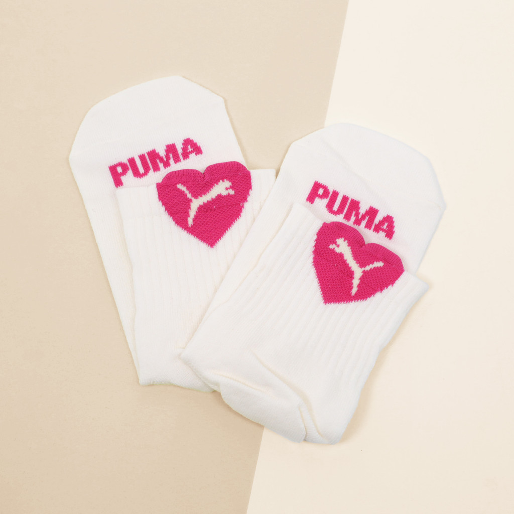 Puma 襪子 Fashion Ankle 白 短襪 愛心 單雙入【ACS】 BB143007