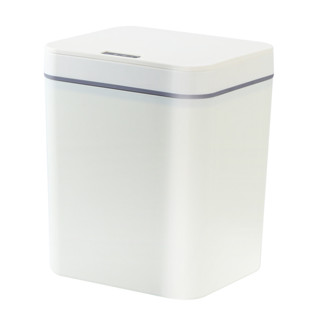 (FR) 14l 帶蓋感應垃圾桶非接觸式自動紅外傳感器大容量可充電供電廚房家庭辦公室臥室垃圾桶