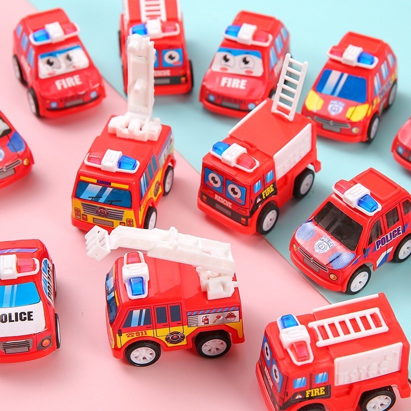 台灣現貨🔥BSMI：M74979 迴力消防車 工程車 迷你小汽車 小車車 回力車 分享禮 小玩具 汽車模型 汽車玩具