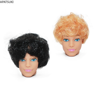 1:6 時尚化妝男孩娃娃頭適用於 12 英寸男孩娃娃藍眼捲髮頭適用於肯王子娃娃配件兒童 DIY 玩具