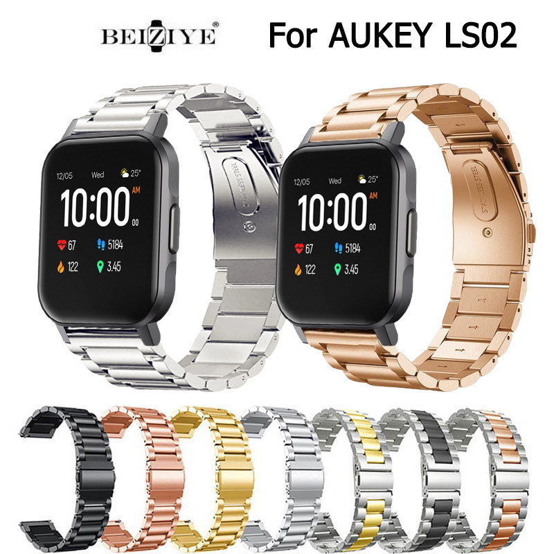 Aukey LS02 錶帶 aukey LS02 智能手錶不銹鋼錶帶手鍊替換錶帶