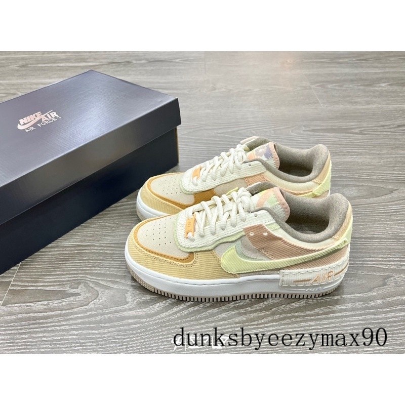 Nike Air Force 1 Shodow 燈芯絨 拼接 休閒鞋 DQ5075-187