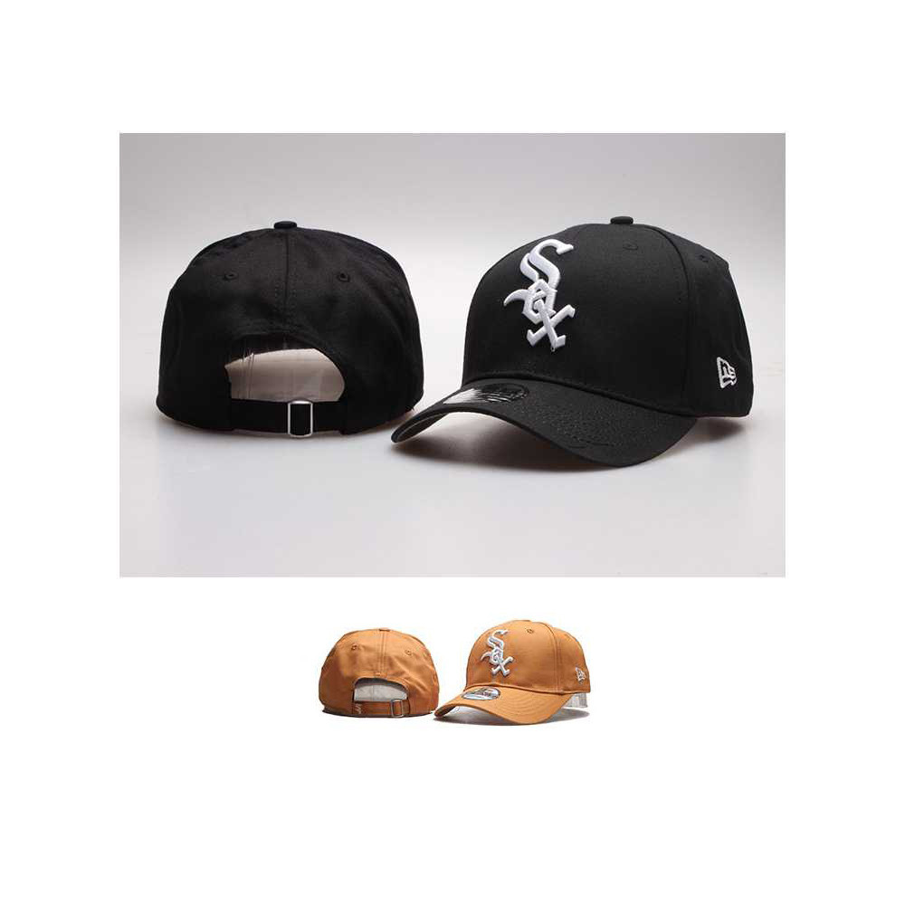 MLB 刺繡 調整帽 芝加哥白襪隊 Chicago White Sox 棒球帽 彎帽 男女通用 潮帽 嘻哈帽 時尚潮帽