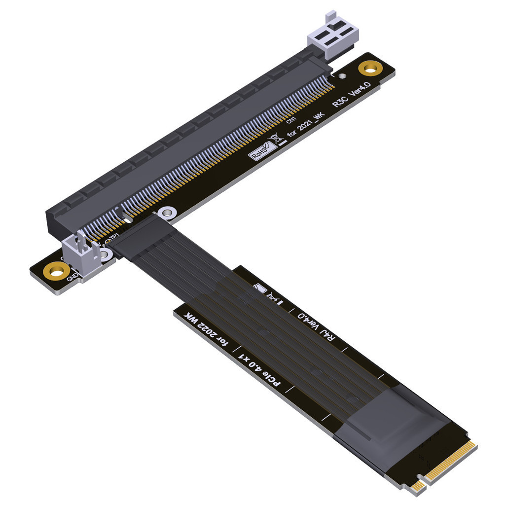 Jmt 適用於 RTX3090 RX6800xt 圖形視頻延長線 PCIe4.0 x16 16G/bps 轉 M.2 適