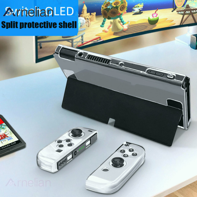 任天堂 Arnelian 保護套外殼透明保護套兼容 Nintendo Switch Oled 主機遊戲配件
