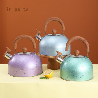 Iris1 不鏽鋼平底燒水壺 不鏽鋼鳴笛水壺 大容量電磁爐燃氣煤氣通用