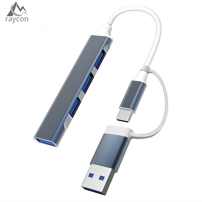 XIAOMI 清倉促銷! Usb C 集線器 3.0 Type C 4 端口多 Usb 分配器適配器 Otg 兼容華為小