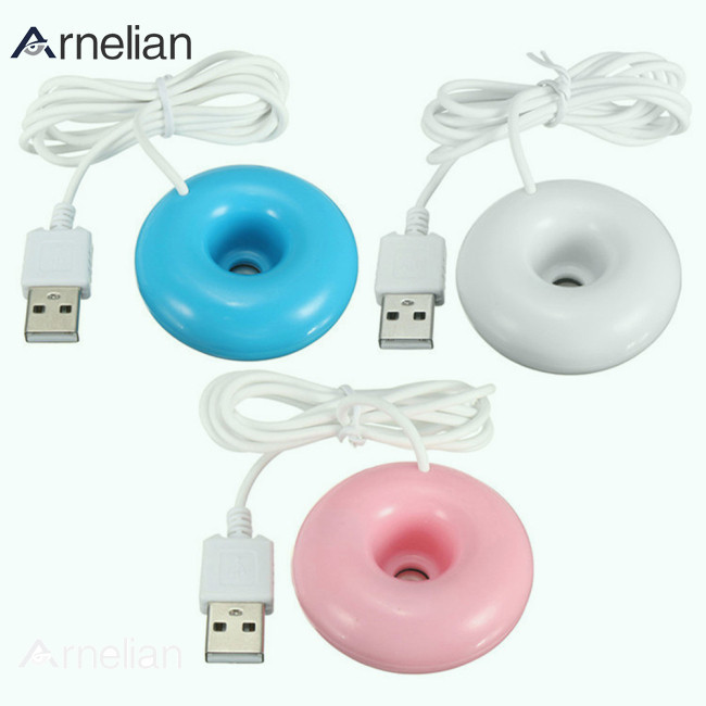 Arnelian 便攜式甜甜圈形狀 USB 超聲波加濕器空氣淨化器香薰噴霧器香薰