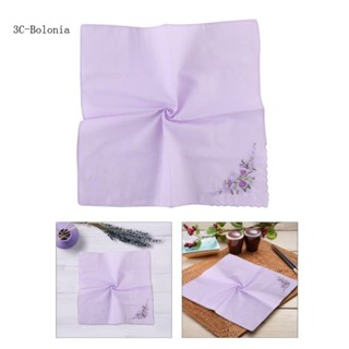 【PC】女士柔軟吸水口袋刺繡毛巾花卉刺繡手帕