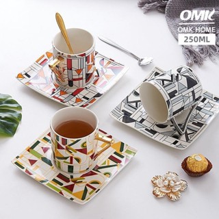 Omk 美國鑽石創意設計陶瓷杯創意咖啡杯 210-350ML