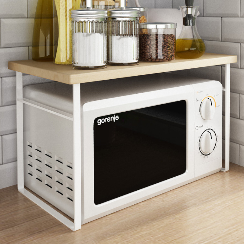 微波爐置物架 廚房檯面桌面電烤箱支架 家用加高多功能雙層分層架子