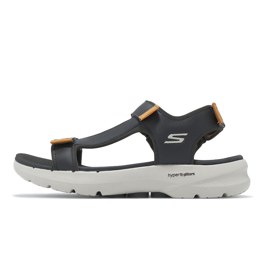 Skechers 涼鞋 Go Walk 6 Sandal 深藍 橄欖綠 橘 男鞋 避震【ACS】 229126OLOR