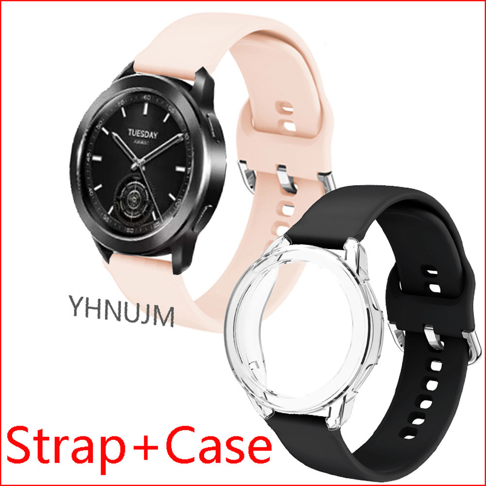 XIAOMI 適用於小米手錶 s3 錶殼手錶矽膠錶帶帶錶殼替換手鍊