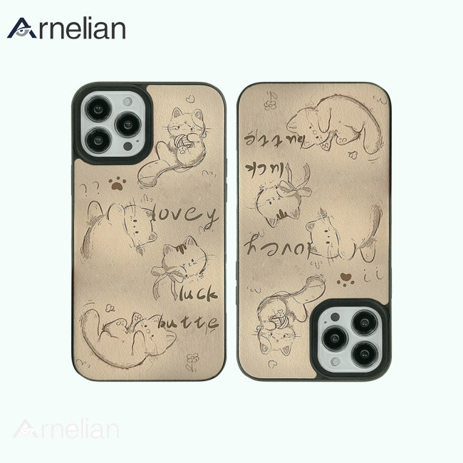 Arnelian Warm Sun Kitten 智能手機殼精準切割孔位手機套兼容 iPhone 15 Pro