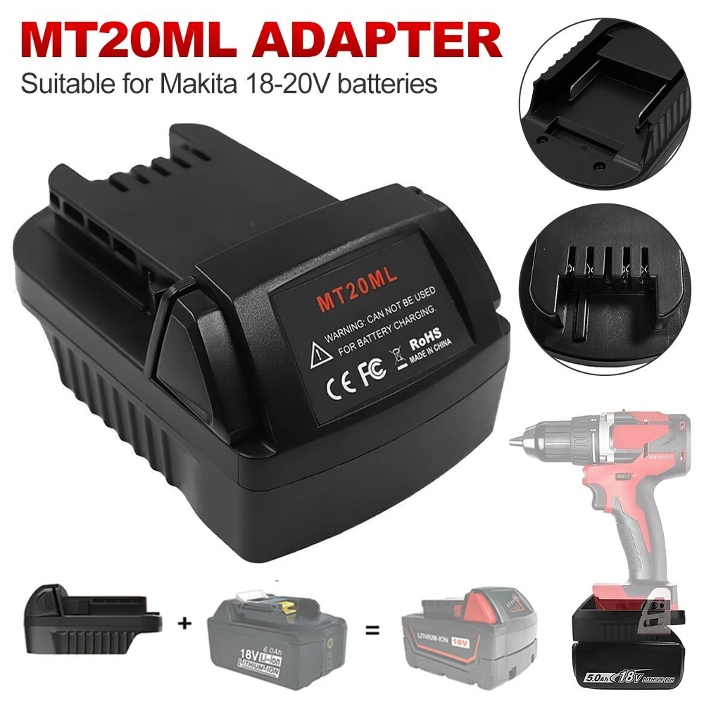 用於Makita 牧田18V電池轉接器轉換為Milwaukee 18V電池適配器 工具轉接器轉換器