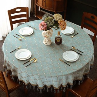 歐式餐桌布 家用1.5米西餐桌布 圓桌餐桌布 橢圓桌布 桌巾