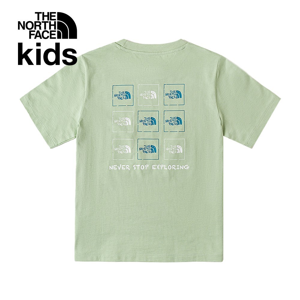 The North Face北面兒童綠色多樣經典品牌LOGO短袖T恤｜8CT0I0G