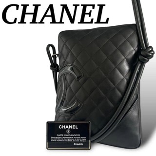 CHANEL 香奈兒 肩背包 康朋系列 luxury系列 雙c標誌 黑色 小羊皮 mercari 日本直送 二手