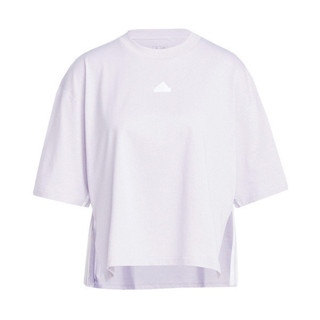 Adidas Dance Tee IS0877 女 短袖 上衣 運動 休閒 舞蹈 兩側開衩 寬鬆 舒適 淺紫