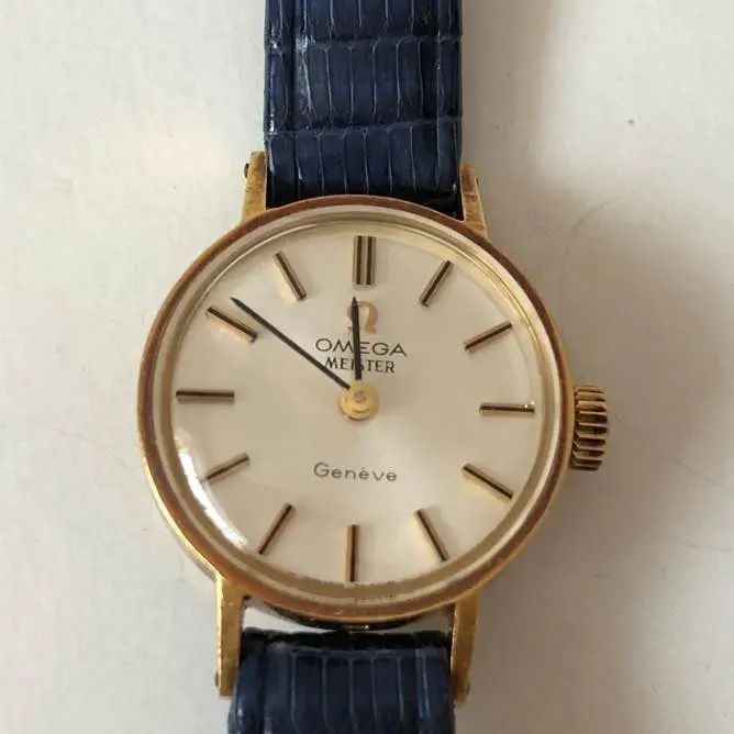 OMEGA 歐米茄 錶帶 手錶 金色 藍色 mercari 日本直送 二手
