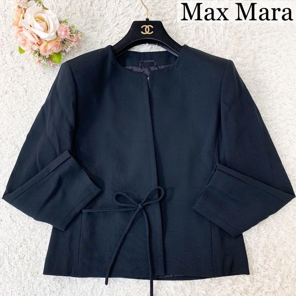 二手 - 義大利 MaxMara 羊毛黑色夾克 42