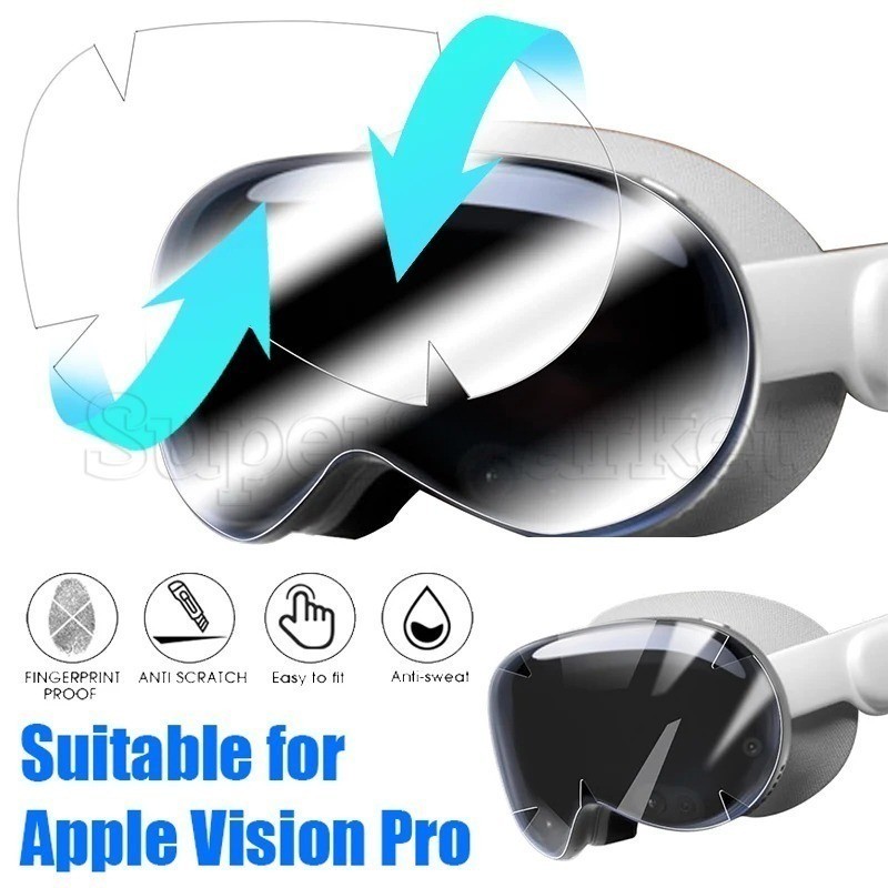 兼容 Iphone Vision Pro - 軟水凝膠膜 - 全覆蓋保護膜 - VR 設備配件 - 高清、防藍光、防刮