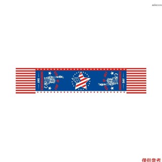 獨立日桌旗 4th of July Table Runner 餐桌裝飾矩形餐桌節日派對裝飾 13 x 70 英寸