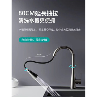 臺灣當日出貨 無鉛水路廚房伸縮冷熱水龍頭抽拉 不鏽鋼增壓萬向水龍頭 花灑 防鏽