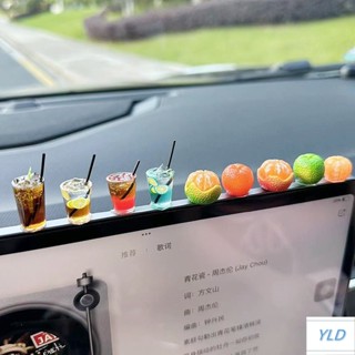 【店鋪熱銷】美式車用治癒汽車擺件車載模擬中控臺飾品顯示屏裝飾車內用品迷你