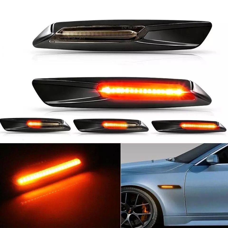 BMW寶馬葉子板燈 轉向燈 碳纖紋路E81 E82 E61 E60 E90 E91 e92 E93 E46 1/3/5系
