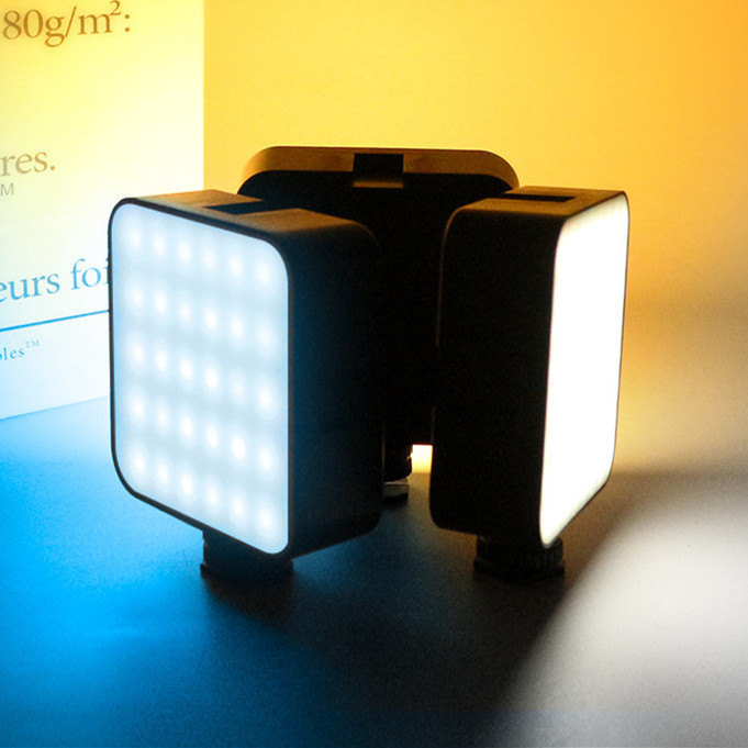 6500k 迷你 LED 視頻燈攝影補光燈直播便攜式調光燈適用於 OSMO 索尼數碼單反相機佳能相機 GoPro Vlo