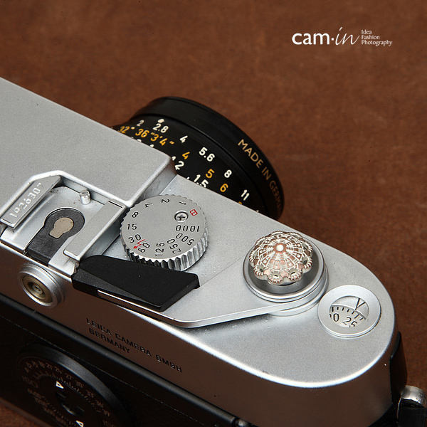 ♞cam-in適用富士徠卡旁軸數位相機專用快門按鈕 鏤空花瓣款cam9118