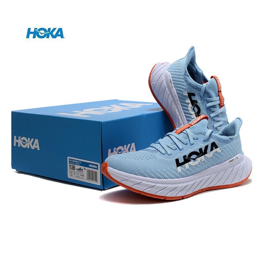 2024 HOKA ONE ONE CARBON X3 藍橙減震跑鞋運動鞋