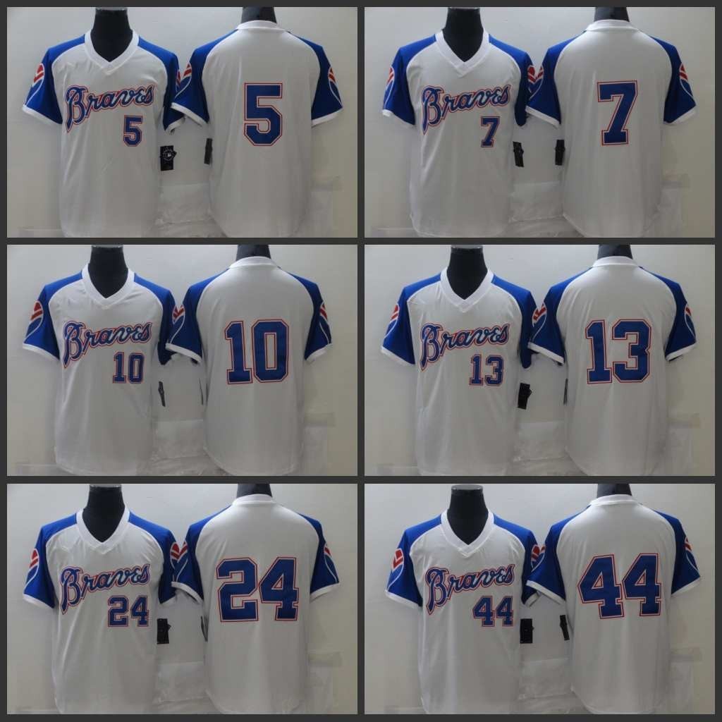 MLB棒球球衣勇士隊棒球服球迷版球衣Braves5 FREEMAN 13 ACUNAJR.