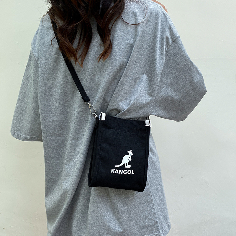 Kangol 新款女包時尚袋鼠斜挎小方包手機包
