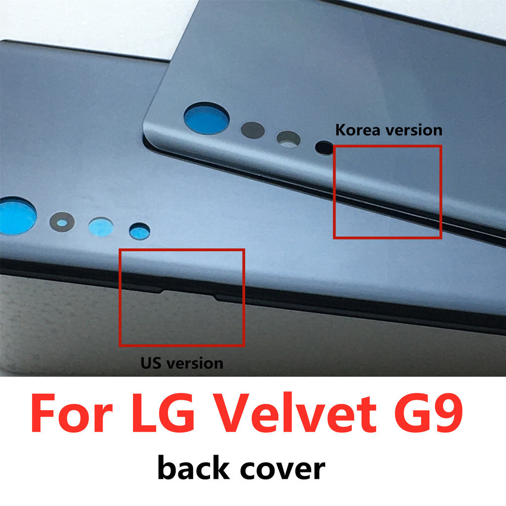 原裝玻璃電池蓋後殼適用於 LG Velvet G9 4G G910 5G G900 手機外殼後門面板機箱蓋(美國版)