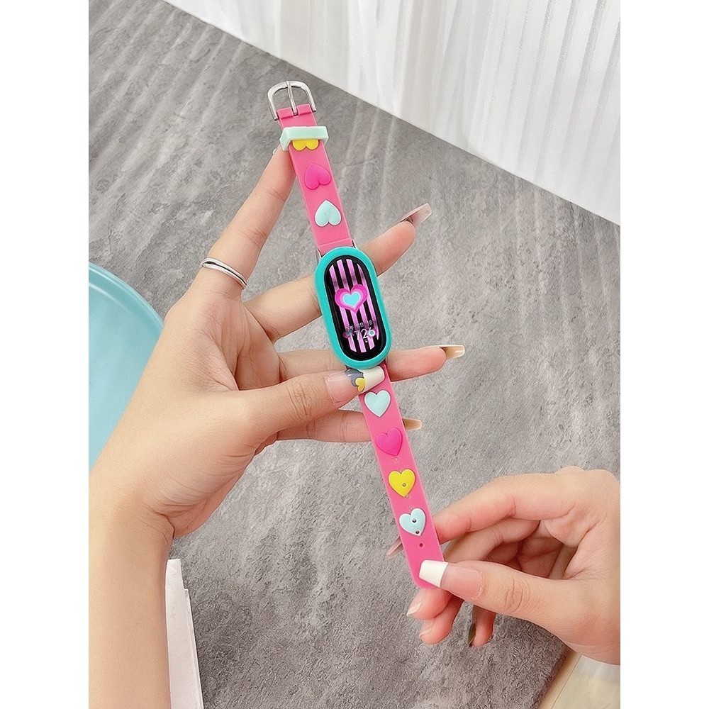 【小米手環錶帶】多巴胺色系適用小米手環8錶帶NFC版7小眾設計5/6腕帶女生ins甜酷