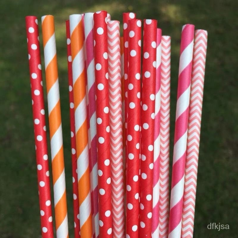 【上新】棉花糖食品級專用紙棒彩色裝飾紙棒多彩派對裝飾紙吸管包郵批發