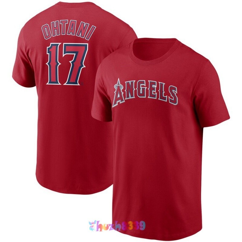 MLB天使隊 大谷翔平17號 體恤  戶外棒球運動寬鬆 速乾短袖T恤 6EVG GN5X