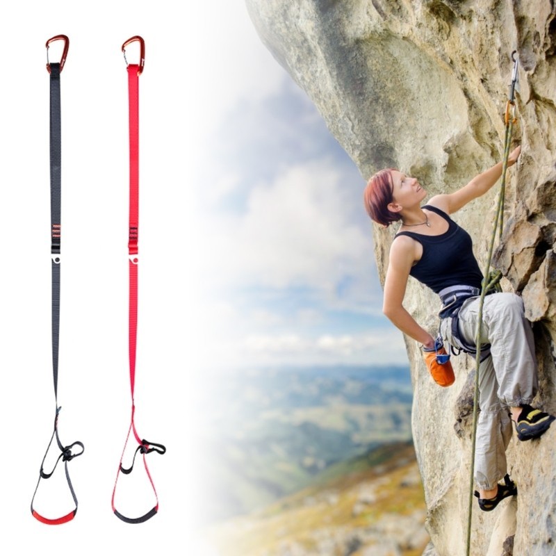 Qq* 可調節攀岩上升器吊索腳環戶外攀岩設備