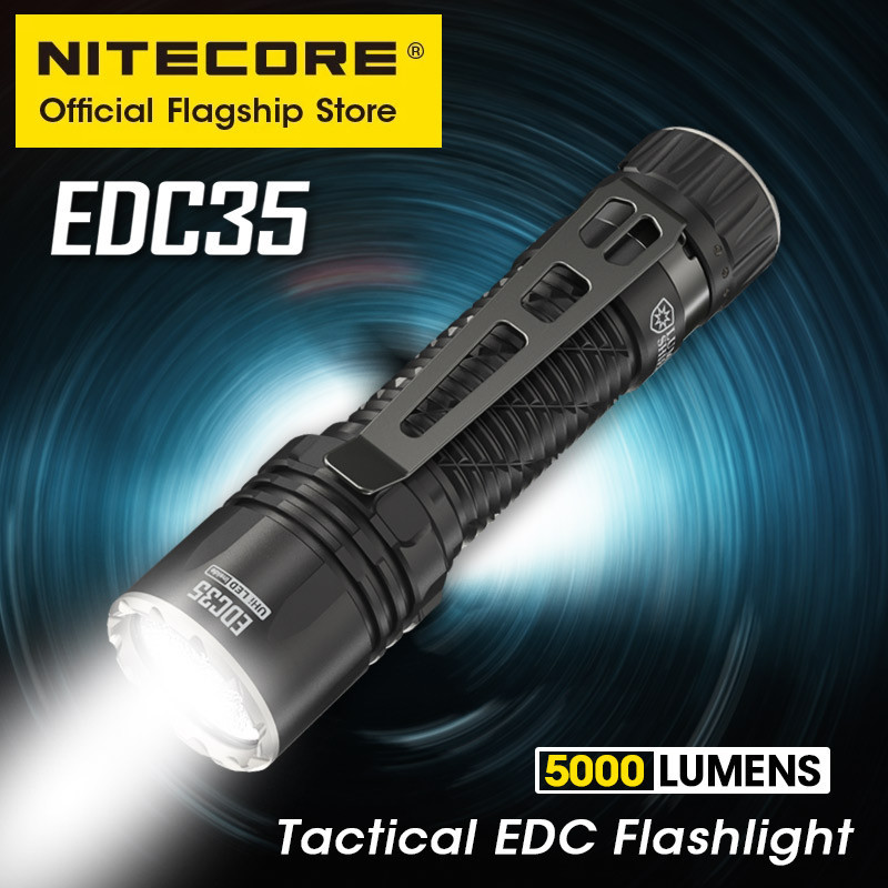 Nitecore EDC35 手電筒 EDC USB-C 可充電搜索手電筒燈 5000 流明 UHi 40, 6000m