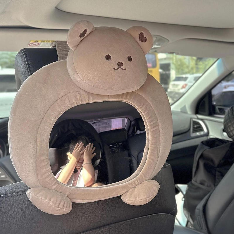 寶寶童話+ins韓國車載兒童安全座椅反光鏡反向嬰兒提籃後視鏡觀察鏡子