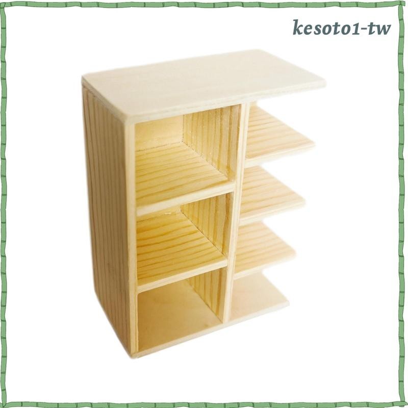 [KesotoaaTW]娃娃屋家具客廳木製裝飾模型12娃娃屋書櫃