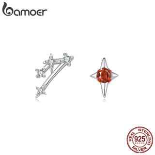 Bamoer 925 純銀耳環金牛座設計珠寶禮物女士